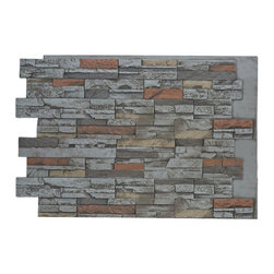 DURANGO FAUX STACKED STONE- 36"H x 48"W - Wall Panels