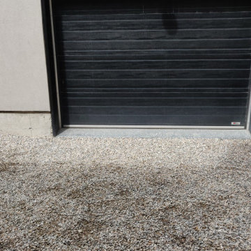 Gravel Courtyard and HVAC Foundation