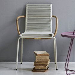 White SIDD Armchair by Foersom & Hiort-Lorenzen for Cane-line - Dining Chairs