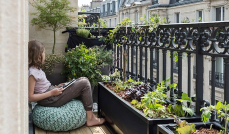 A Family Fills a Paris Balcony With Good Things to Eat