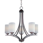 Maxim Lighting International - Deven 5-Light Chandelier, Oil Rubbed Bronze - Shed some light on your next family gathering with the Deven Chandelier. This 5-light chandelier is beautifully finished in satin nickel and will match almost any existing decor. Hang the Deven Chandelier over your dining table for a classic look, or in your entryway to welcome guests to your home.