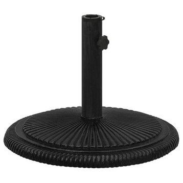 vidaXL Umbrella Base Patio Round Umbrella Stand with an Adapter Black Cast Iron