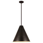 Zlite - Zlite 6011P24-BP 1-Light Pendant, Bronze Plate - This favorite for kitchen islands looks just as spectacular over a dining table, Eaton is available in todays most sumptuous metal finishes: Rubbed Brass, Polished Nickel, Matte Black, Bronze Plate, and Brushed Nickel. Not only is the hanging height adjustable, but this fixture can be mounted on a sloped ceiling for even more installation versatility.