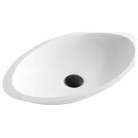 Karran Quattro QM160 Matte White Acrylic 23" Oval Bathroom Vessel Sink