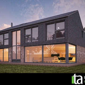 Modern Tiled And Stoned Facade New Build