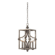 Savoy House 3-4302-4-242 Structure 4 Light Foyer in Aged Steel