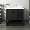 Fresca Manchester 36" Black Cabinet With Top and Sink
