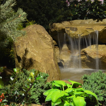 Carved stone water features