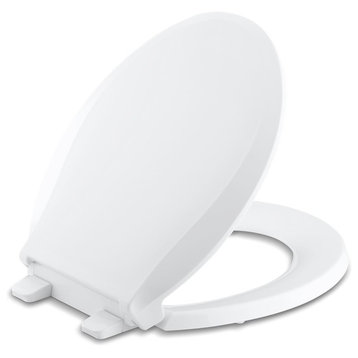 Kohler Cachet Quiet-Close With Grip-Tight Round-Front Toilet Seat, White