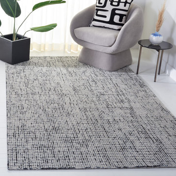 Safavieh Abstract Collection ABT468H Rug, Dark Grey/Ivory, 5'x8'