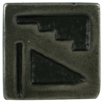 Arrowhead Pewter Cabinet Hardware Knob, Charcoal