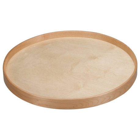 Natural Wood Full Circle Lazy Susan for Corner Base Cabinets With Swivel, 28"