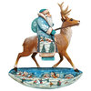 Reindeer Ride Santa Ornament