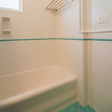 Blue and White Bathroom