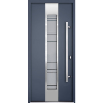 Exterior Prehung Steel Door Deux 0757 Gray/