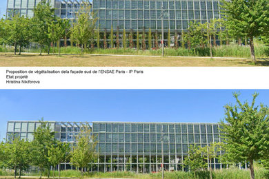 Aménagement d'une façade de maison contemporaine.