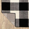 Georgia 678D0 Black/Ivory 1'10" x 7'6" Rug