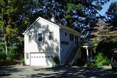 Inspiration for a large detached two-car garage remodel in New York