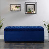 Picket House Furnishings Carson Shoe Storage Bench in Navy Blue