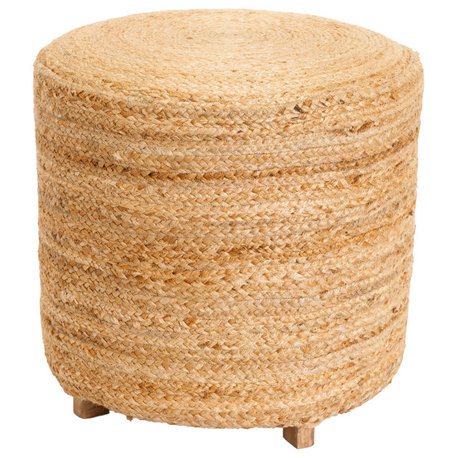 Surya Tropics TPP-002 Ottoman, Wheat/Brown