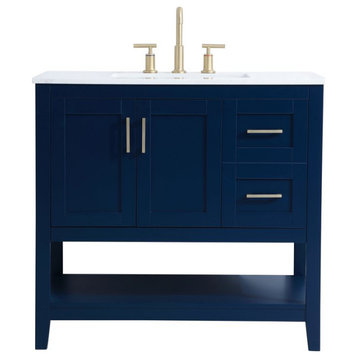 Elegant VF16036BL 36"Single Bathroom Vanity, Blue