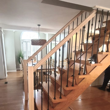 New Stair Railing on a Modern open tread Staircase