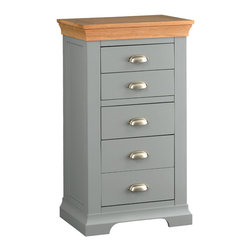 Regatta Grey 5 Drawer Slim Jim - Dressers