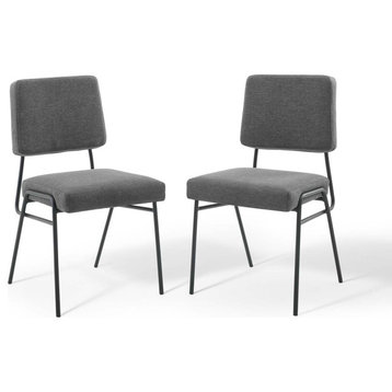 Modway Craft Dining side chair Upholstered Fabric Set of 2