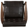 GDF Studio Callisto Mid Century Modern Fabric Club Chair, Brown