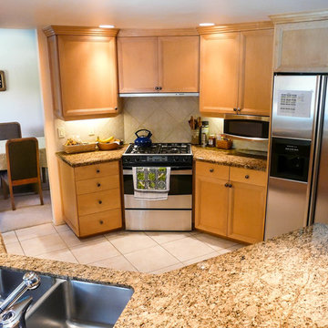 Angled Wall Transforms Corridor Kitchen