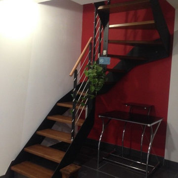 escalier limons métal