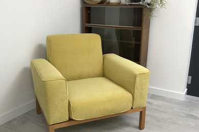 Mustard Corduroy armchair recover