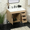 32" Single Bathroom Vanity, Mango Wood With Backsplash, Vf48832Mw-Bs