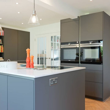 Modern Handleless Grey Kitchen St Albans