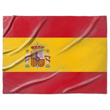 "Spain Flag" Sherpa Blanket 80"x60"