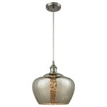 Innovations Lighting - 1-Light Large Fenton 11" Mini Pendant, Brushed Satin Nickel, Glass: Mercury - A truly dynamic fixture, the Ballston fits seamlessly amidst most decor styles. Its sleek design and vast offering of finishes and shade options makes the Ballston an easy choice for all homes.