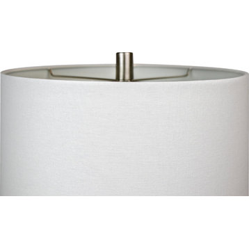 29.5" Brushed Nickel Table Lamp Tapered Curve, Set of 2