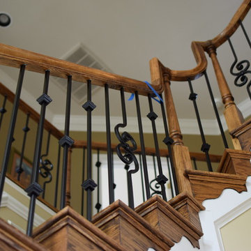 Mc Lean Va Stair remodel with Iron balusters