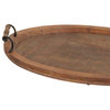 Rustic Brown Wood Tray 93955