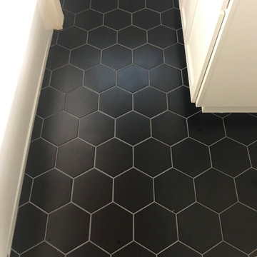 Hexagon tile floor