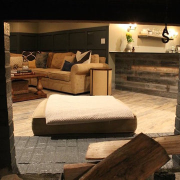 Finished Basement with Guest Room and Kitchen