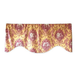 Priority Home and Design - Waverly Vignette Toile Rooster Medallion Valance - Valances