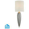 Martique One Light Sconce In Chrome And Silver Leaf