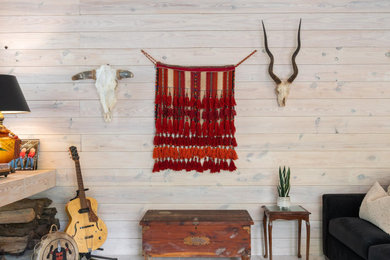 Living room - cottage living room idea in Houston