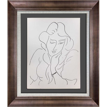 Henri Matisse Lithographs, Original Lithograph, Lydia, Catalogue, Framed