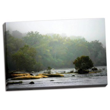 Fine Art Photograph, Early Morning River, Hand-Stretched Canvas