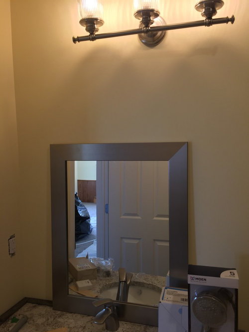 bathroom light not centered over mirror