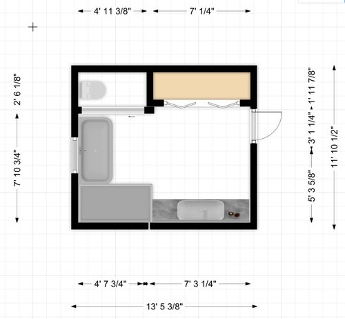Layout for Master Bathroom