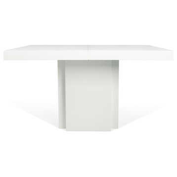 Dusk 59" Dining Table, High Gloss White