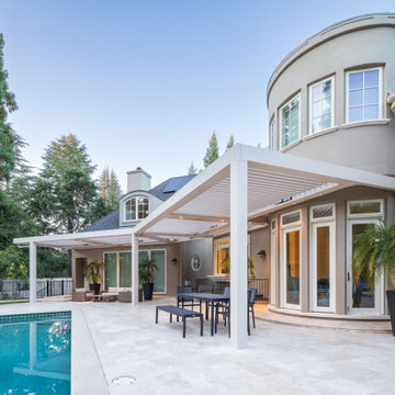 Modern Pergola Next to Pool